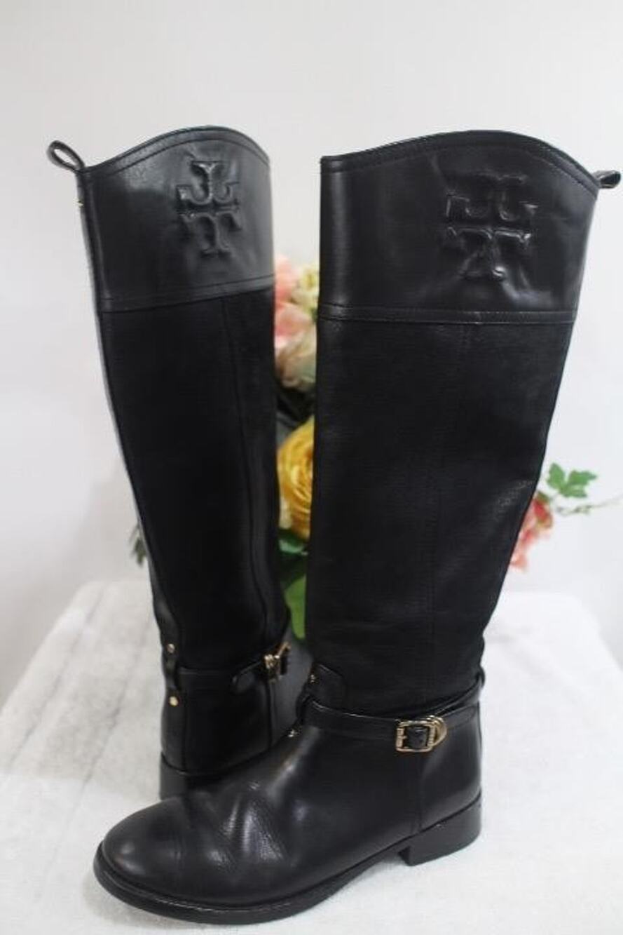 Tory Burch Simone Riding Boots Leather size 7m (bota1400